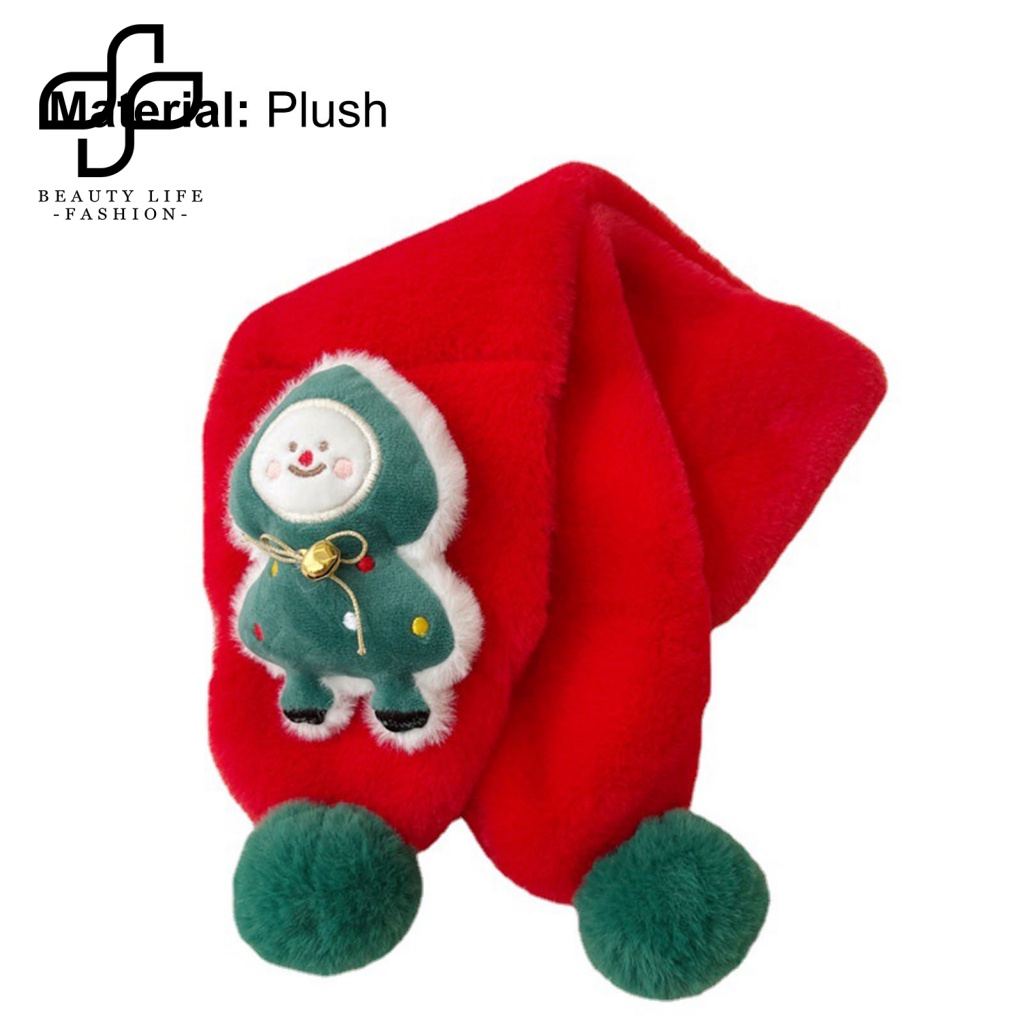 Khăn Choàng Cổ Bằng Vải Bông Họa Tiết Hoạt Hình Giáng Sinh Thời Trang Dành Cho Trẻ Em