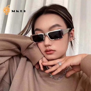 MKEB Kính mát gọng thép không gỉ phong cách retro cá tính cho nữ