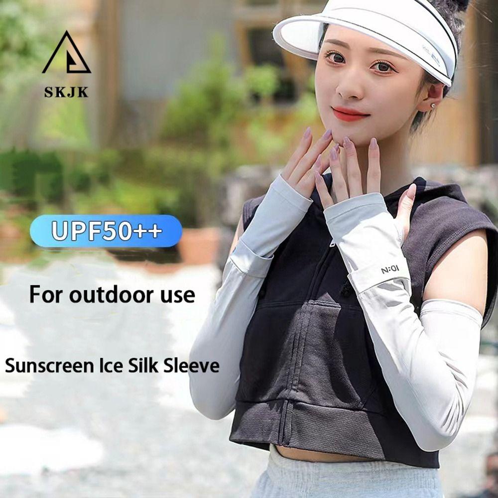 Găng Tay Chống Nắng Tia UV Dáng Rộng Giữ Ấm Cánh Tay Chống Tia UV Mùa Hè Cho Nữ