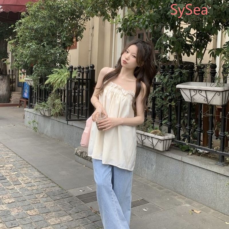 Áo Hai Dây Dáng Rộng Thời Trang Mùa Hè Cho Nữ