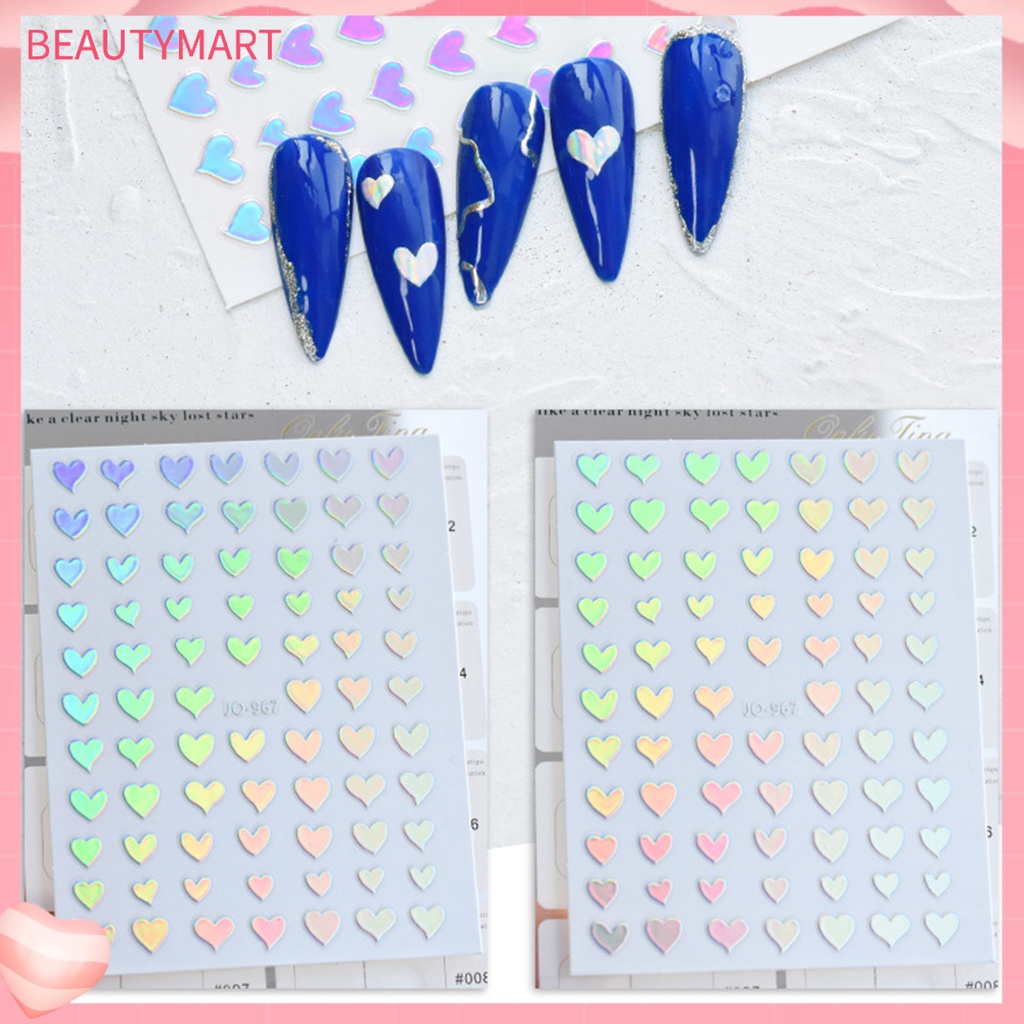 Miếng Dán Trang Trí Móng Tay 2D Tự Dính Hình Hoa / Ngôi Sao / Trái Tim Xinh Xắn