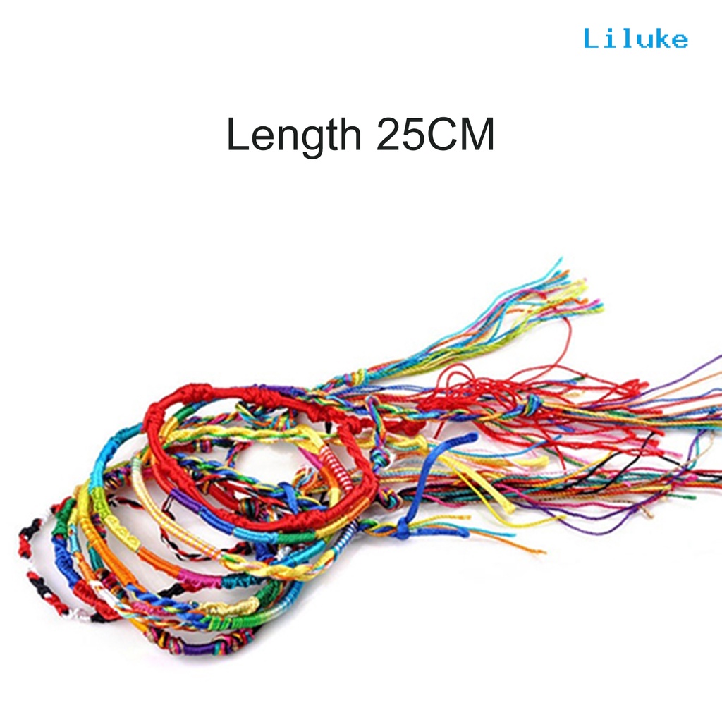 Set 20 Vòng Tay Dây Bện LK-20 Nhiều Màu Thời Trang Cho Nữ