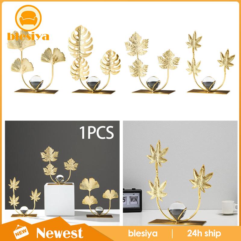 [Blesiya] Bức Tượng Lá Kim Loại hạn hán Hiện Đại Trang Trí Nhà Cửa