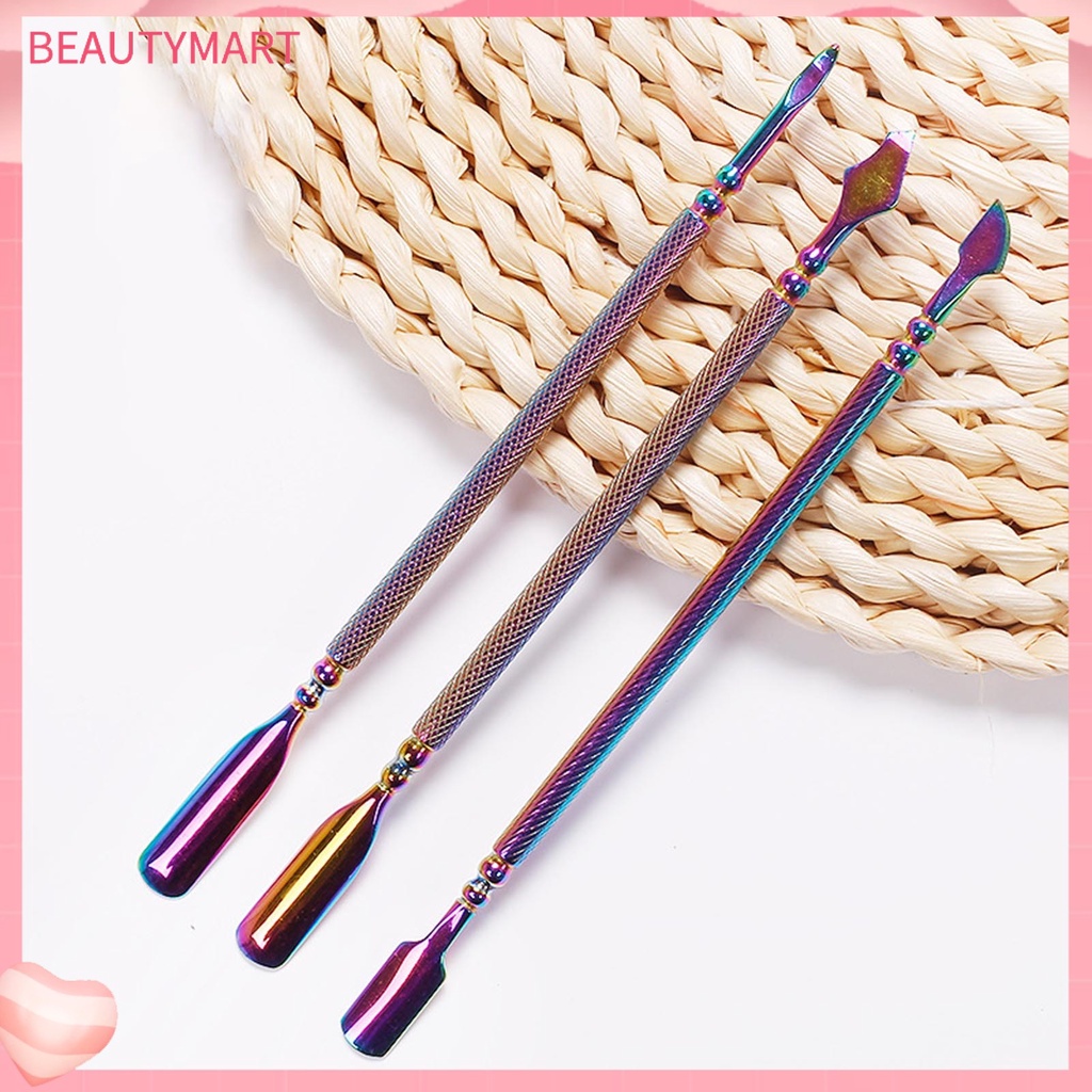 Bộ 3 Dụng Cụ Làm Móng Bằng Thép Không Gỉ Thiết Kế Hai Mặt Tiện Dụng