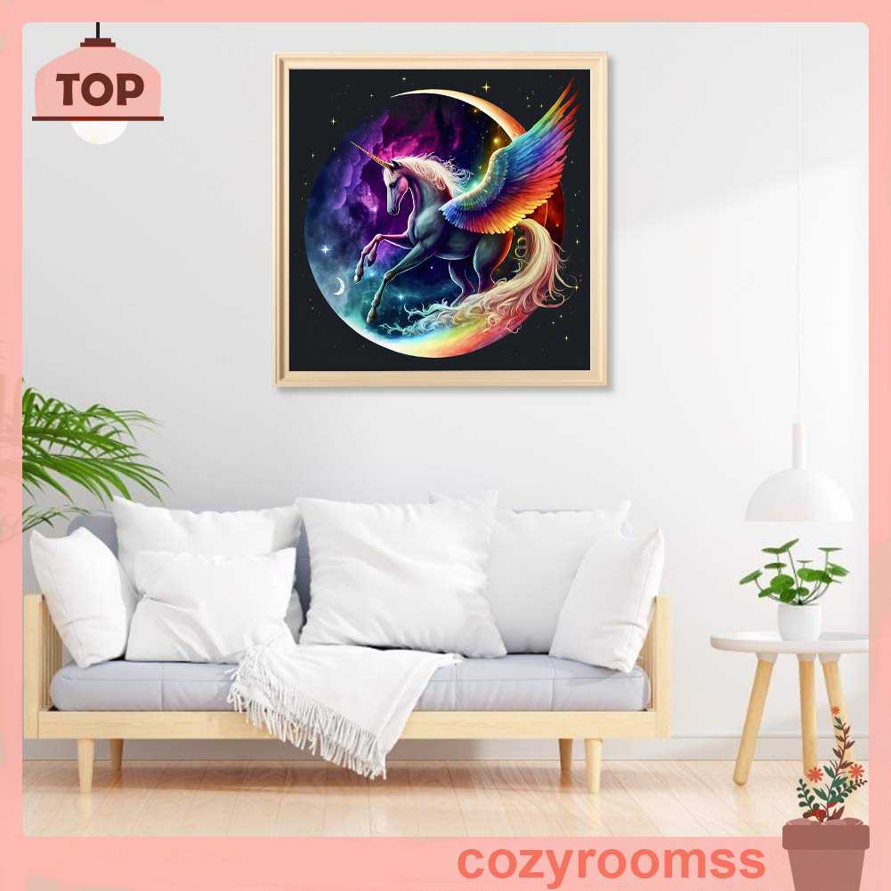 Tranh Đính Đá Kim Cương Toàn Bộ 5D DIY Hình Vẽ Ngựa