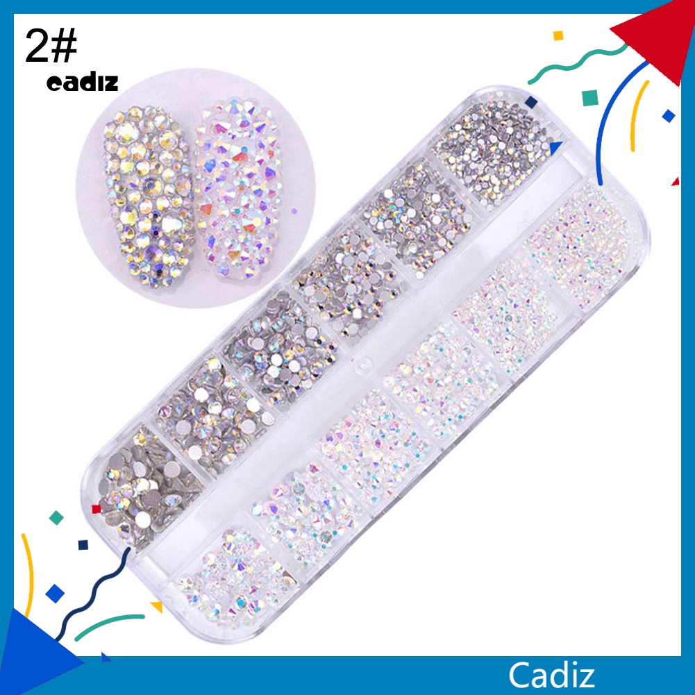 Set 1440 Hạt Cườm 12 Ngăn Dùng Trang Trí Móng Nghệ Thuật DIY