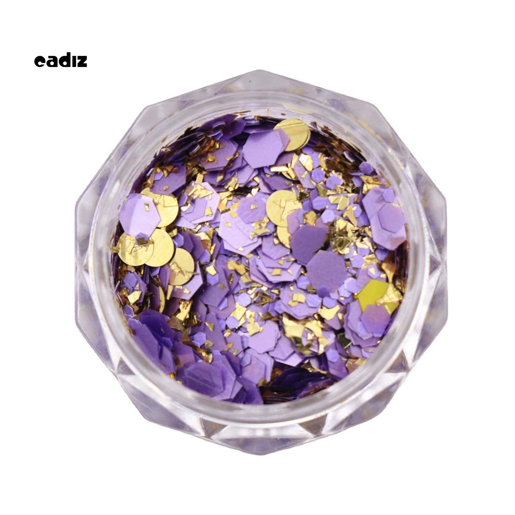 Set 6 Hộp Bột Kim Tuyến Mạ Vàng Lấp Lánh Trang Trí Móng Tay Cho Nữ