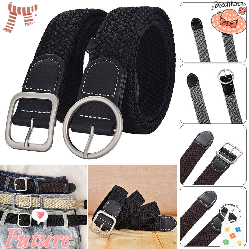 Dây Thắt Lưng Vải Canvas Nylon Bện Thời Trang Sang Trọng