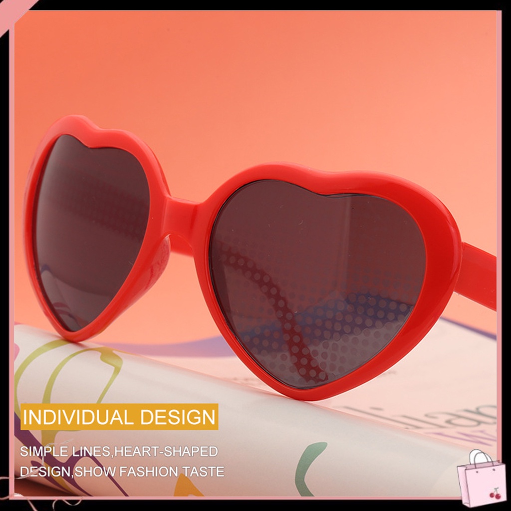 Kính Mát Hình Trái Tim Phản Quang Phong Cách Vintage Thời Trang Cho Nữ