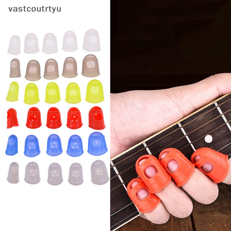 Bộ 5 Nút Silicone Bọc Ngón Tay Chơi Đàn Guitar
