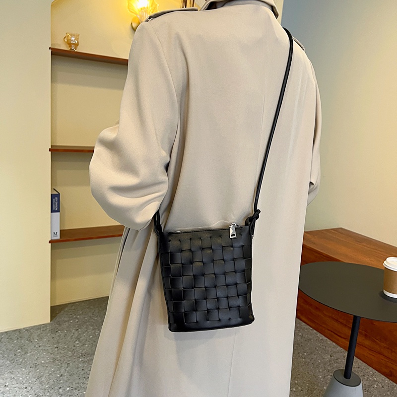 Ielgy Túi Bucket Dệt Thiết Kế Thời Trang Phổ Biến Cho Nữ