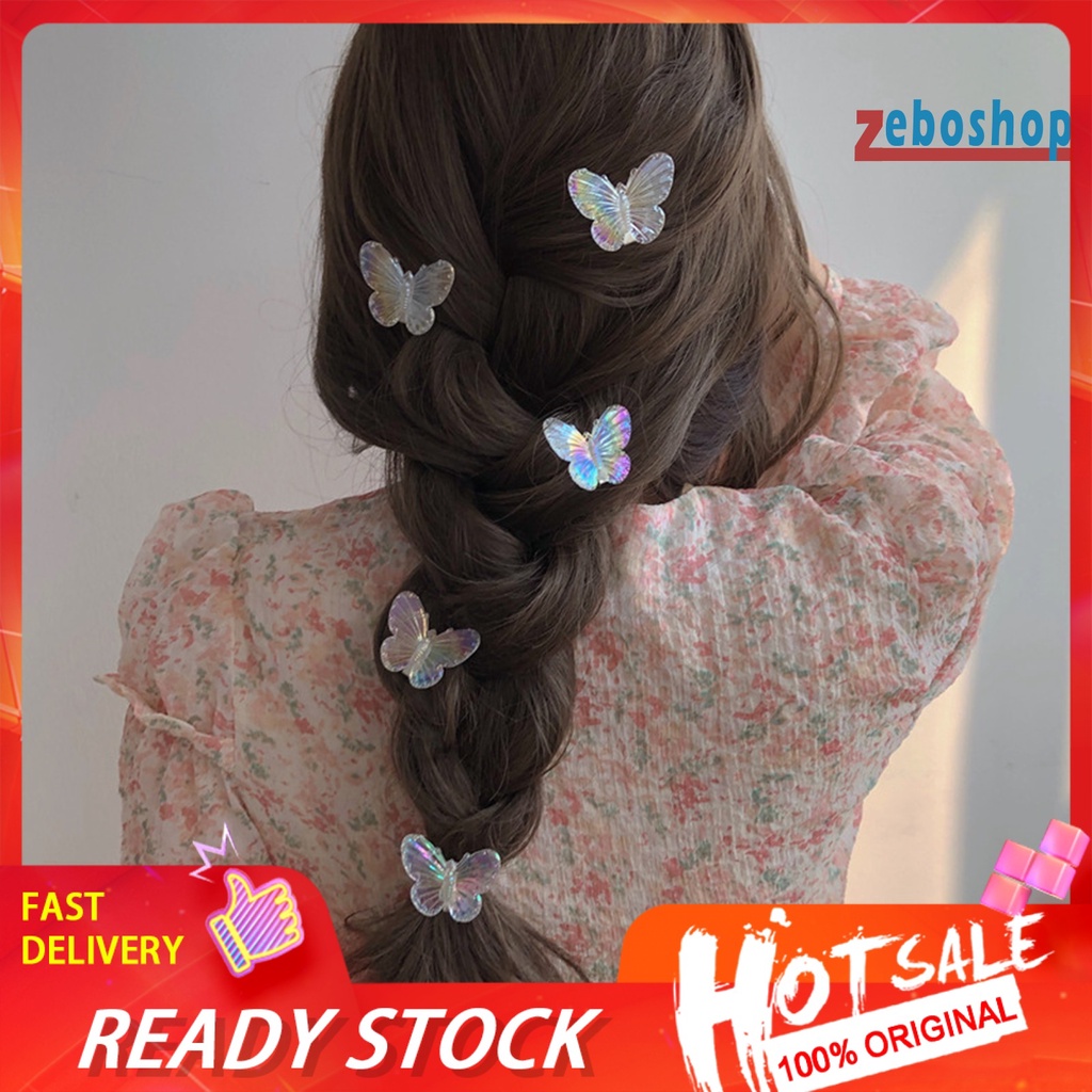 Kẹp Tóc Hình Bướm Trong Suốt Tạo Hiệu Ứng 3D Xinh Xắn Cho Nữ