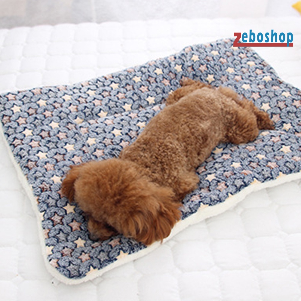 Thảm Lông Cừu Mềm Mại Hình Dấu Chân Chó Mèo Ngôi Sao Giữ Ấm Cho Thú Cưng
