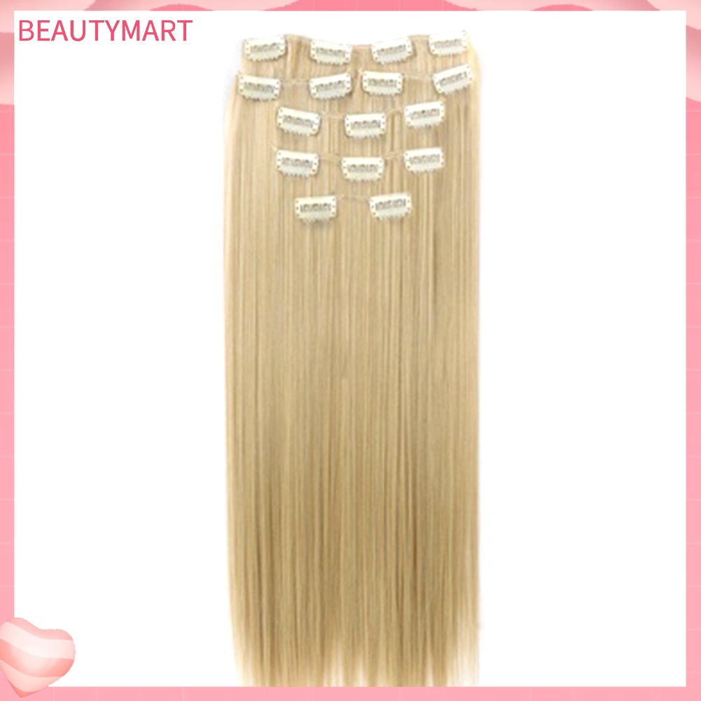 Bộ Tóc Giả Dài / Xoăn / Thẳng Kèm 16 Kẹp Thời Trang Dành Cho Nữ