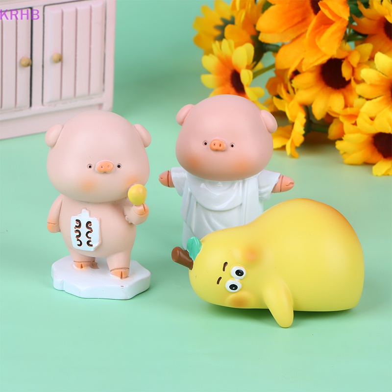 Chú Heo Hoạt Hình Dễ Thương Dùng Để Trang Trí Tiểu Cảnh Mới