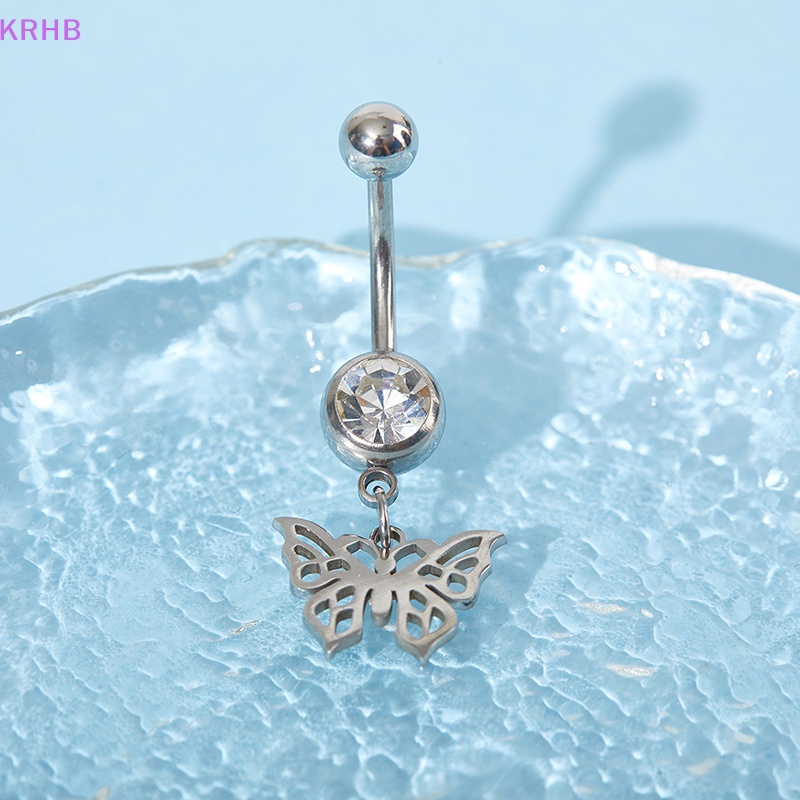 Khuyên Rốn Hình Bướm Bằng Thép Không Gỉ Thời Trang Dành Cho Nữ Mới