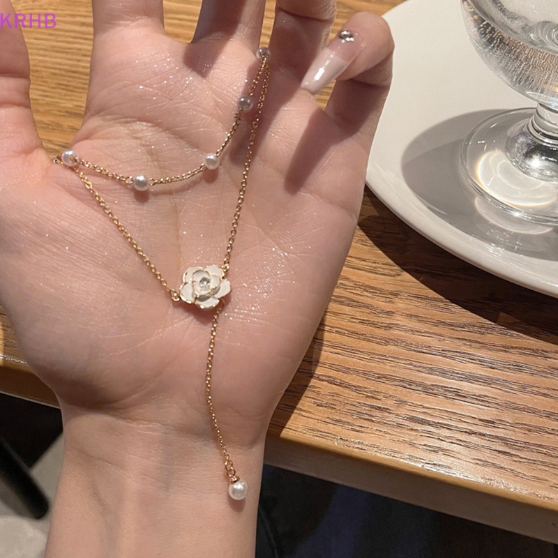 Vòng cổ Hai Lớp Đính Ngọc Trai Sang Trọng Cho Nữ Mới