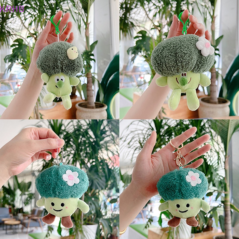 Móc Khóa Hình Thú Nhồi Bông Broccoli Dễ Thương Mới