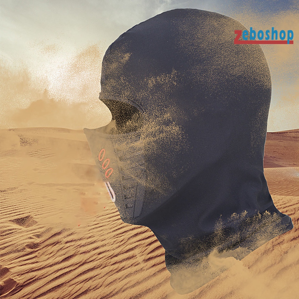 Mũ Balaclava Che Mặt Thoáng Khí Chống Bụi Giữ Ấm Mùa Đông Cho Nam Nữ Ốp