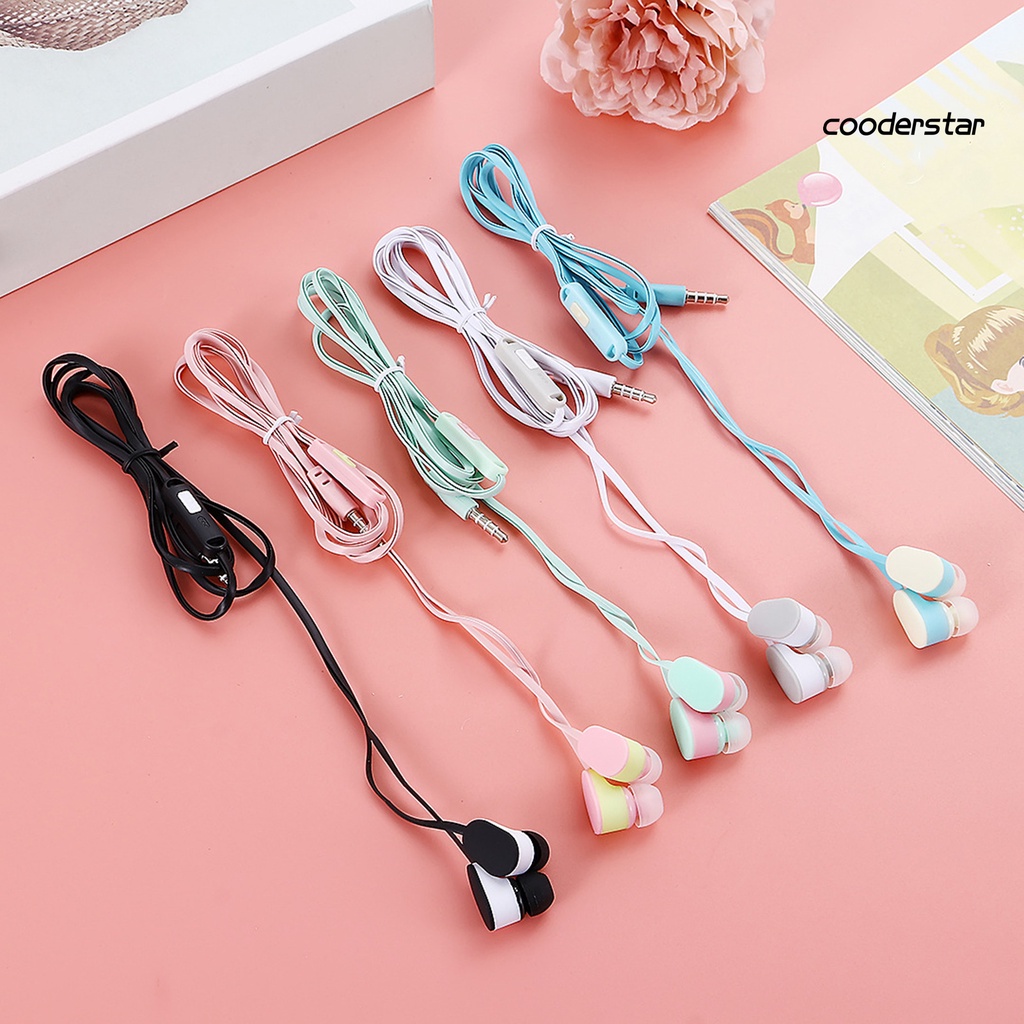 Tai Nghe Nhét Tai Có Dây 3.5mm 9D Âm Thanh Nổi 9D Kèm Hộp Đựng Họa Tiết Hoạt Hình Cho Học Sinh