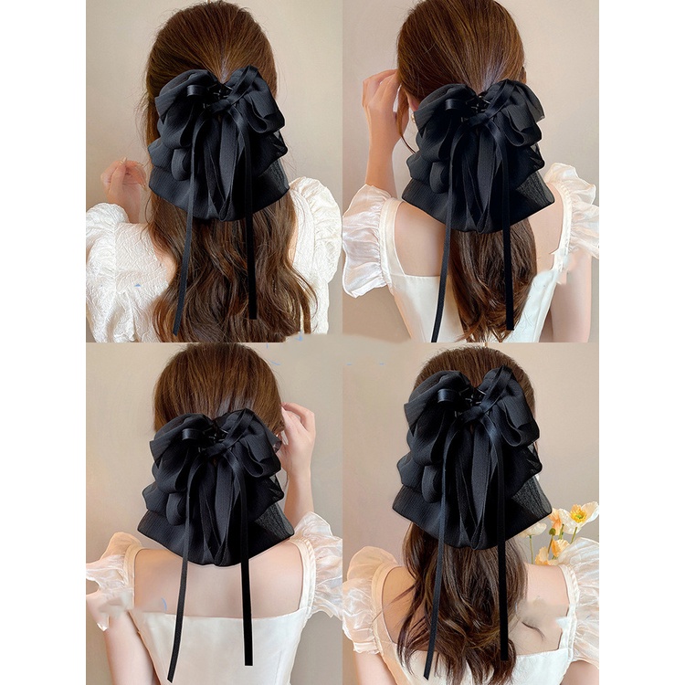 Kẹp Tóc Dạng Nơ Phong Cách Pháp Thanh Lịch Cho Nữ