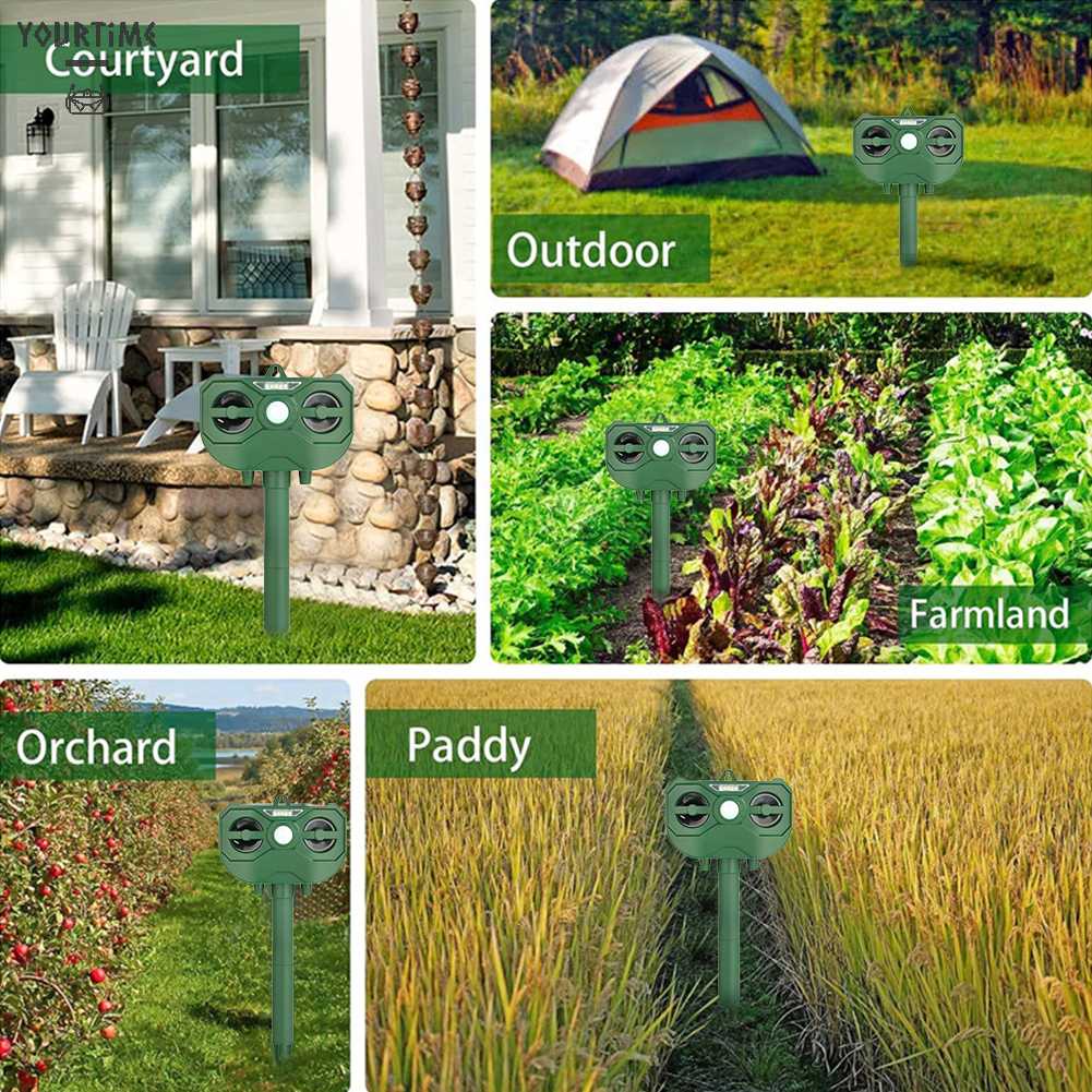 Thiết Bị Đuổi Chuột Bằng Sóng Siêu Âm Chạy Bằng Năng Lượng Mặt Trời