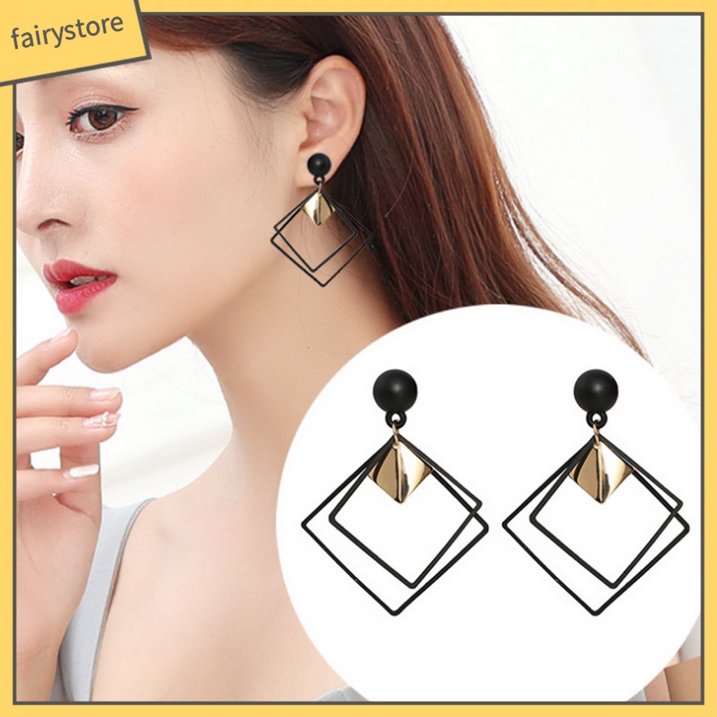 Set 6 Đôi Bông Tai Dạng Vòng Thời Trang Dành Cho Nữ