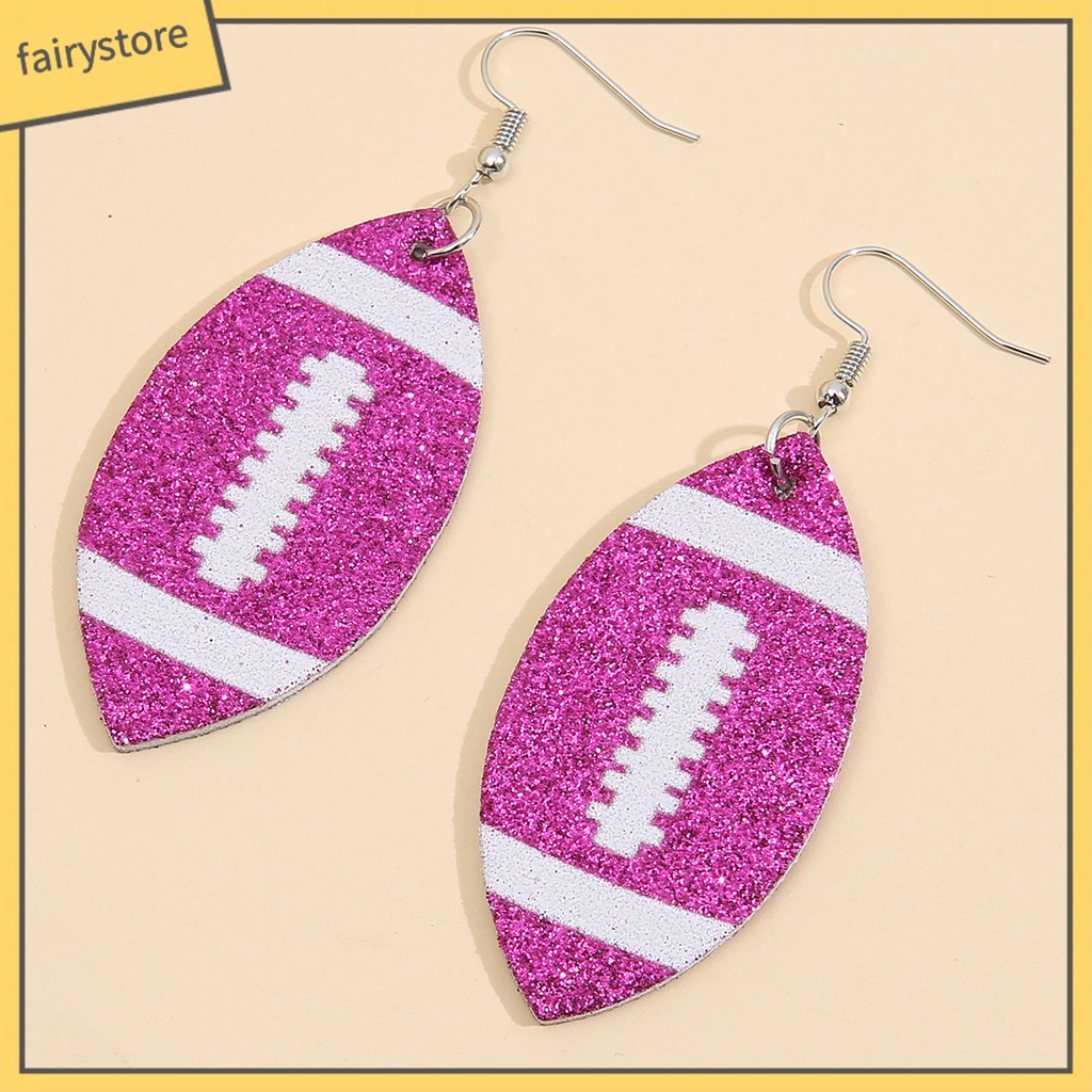 [FRO] Bông Tai Móc Hình Quả Bóng Đá Màu Sắc Tươi Sáng Lấp Lánh Trang Sức Hàng Ngày Cho Nữ