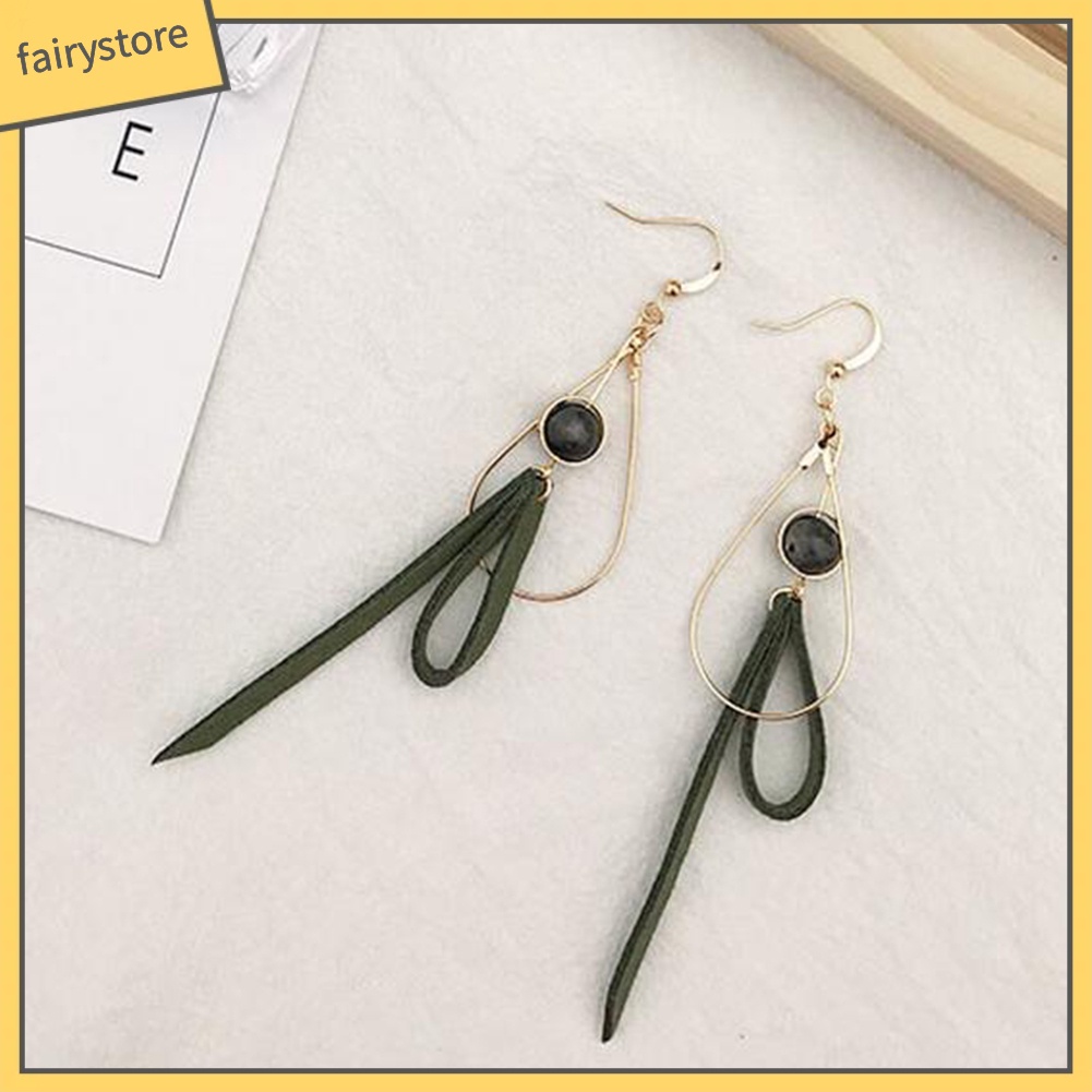 Đôi Bông Tai Dáng Dài Thắt Nơ Thời Trang Dành Cho Nữ