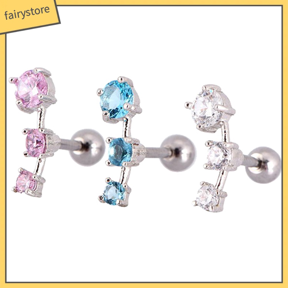 1 Khuyên Tai Thanh Tạ Đính Đá Zircon Thời Trang