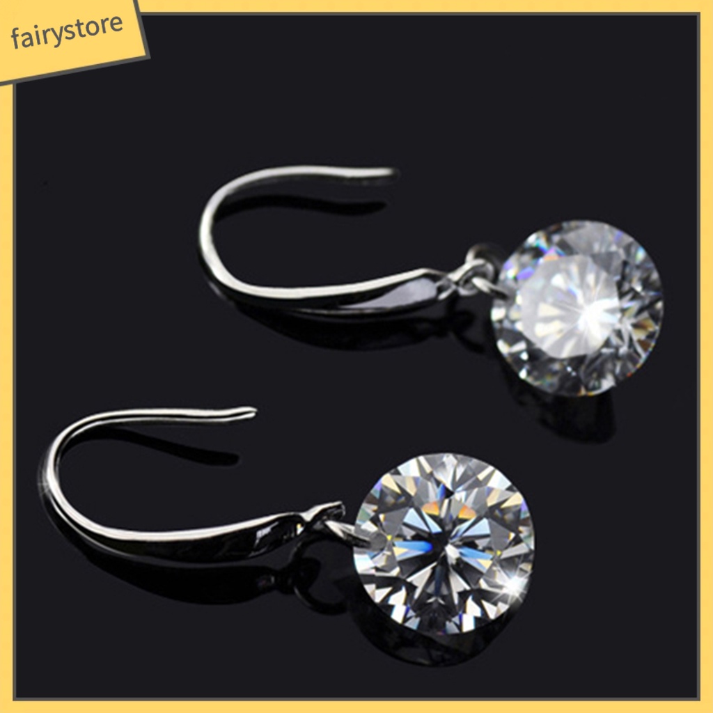 1 Đôi Bông Tai Đính Đá Thời Trang Dành Cho Nữ