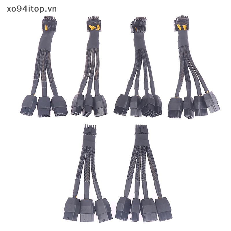 Đầu Nối Chuyển Đổi GPU RTX4090 RTX4080 series 16AWG 4x8pin 3x8pin Sang 16P (12 + 4) Pcie 5.0