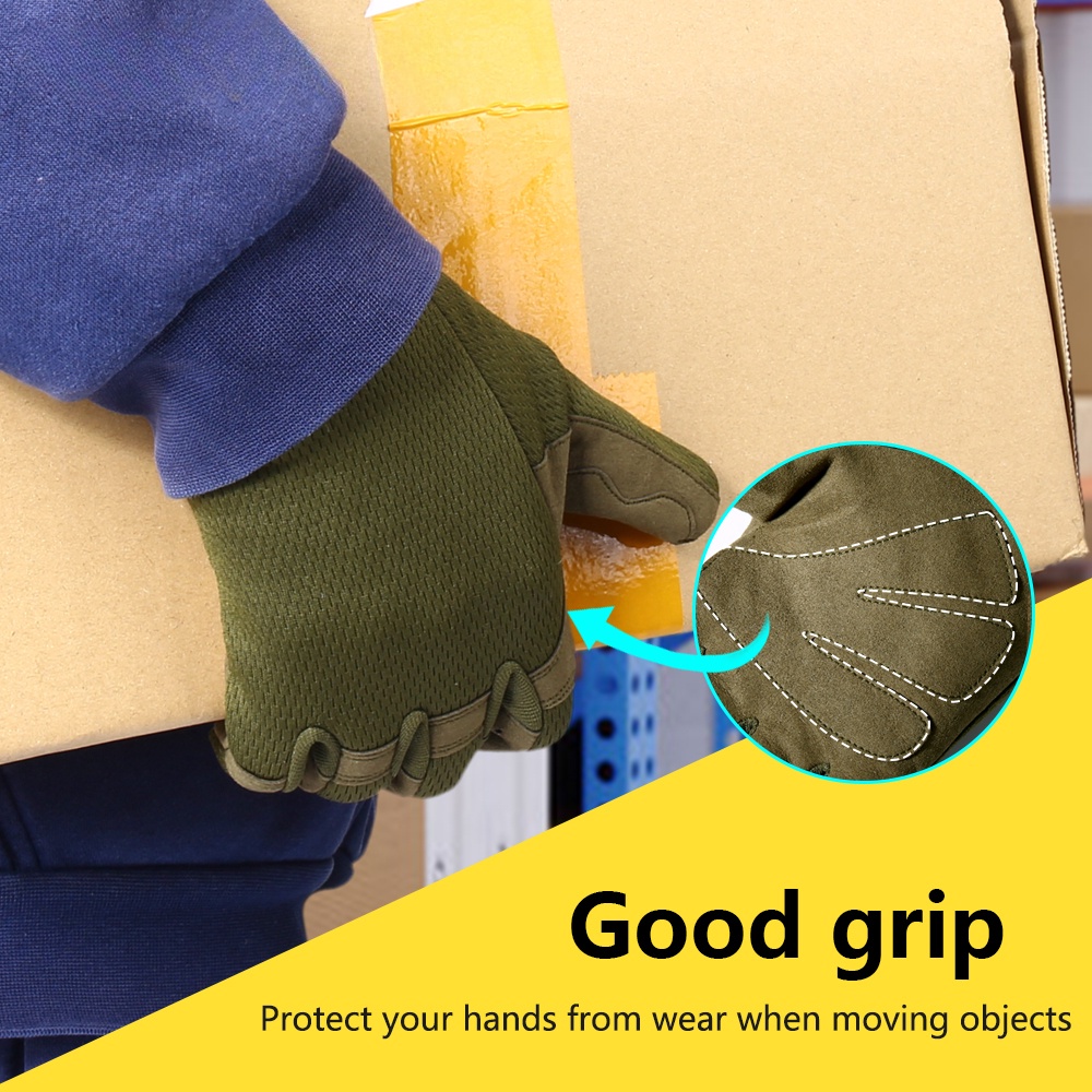 Găng Tay Thể Thao Hở Ngón Chống Trượt Thoáng Khí Họa Tiết Rằn Ri Cho Nam