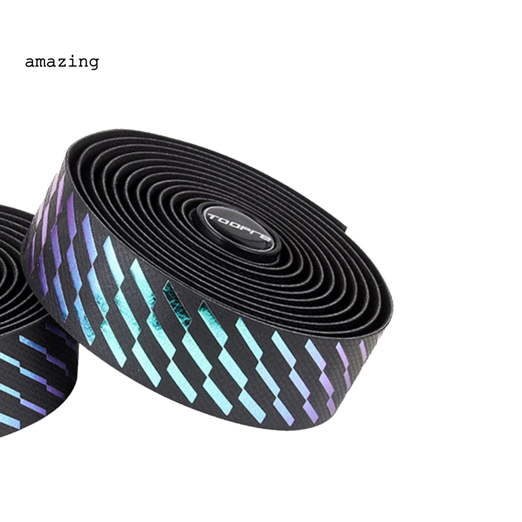 1 Bộ Băng Quấn Tay Lái Xe Đạp Bằng Da Giả EVA Chống Trượt Màu Gradient