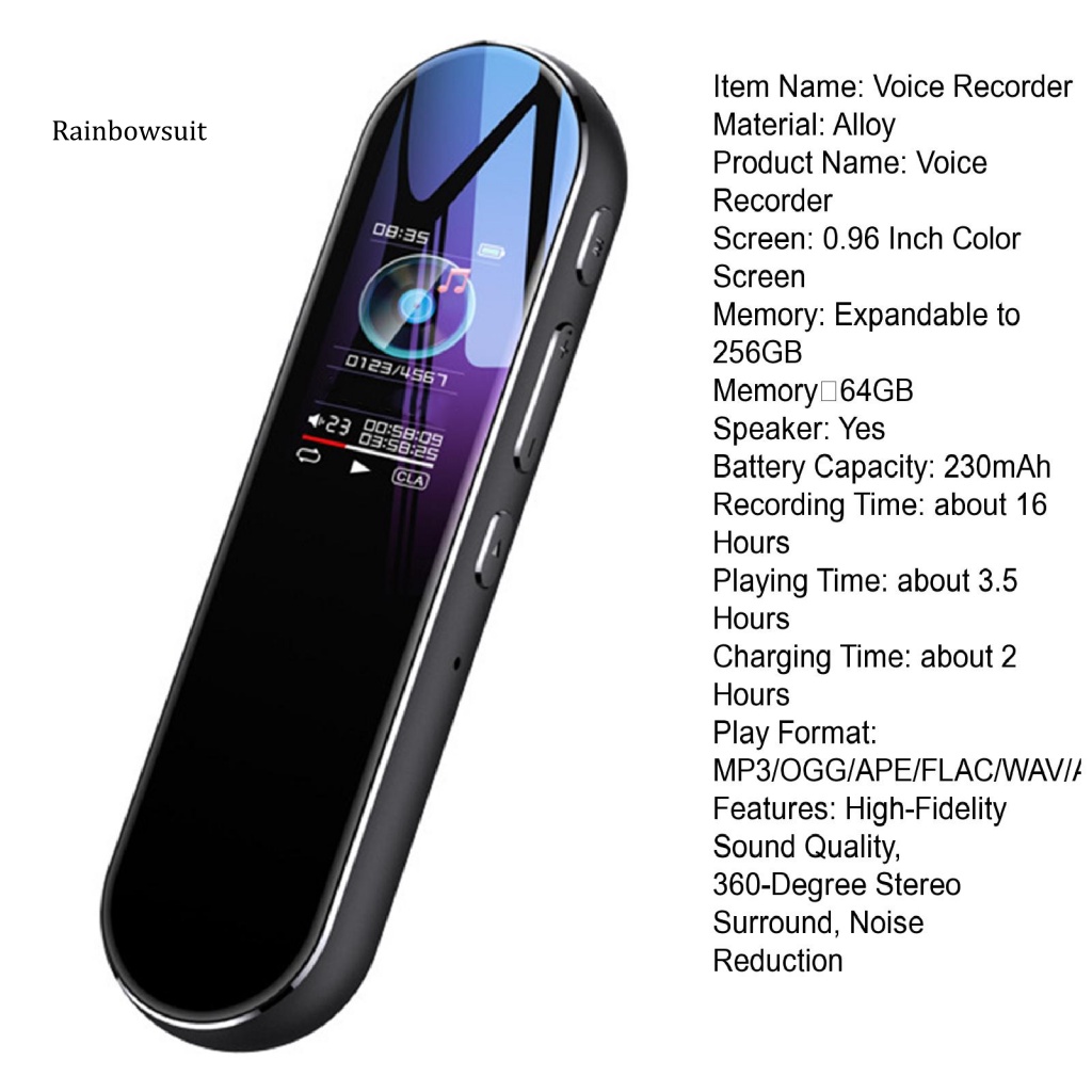 Máy Ghi Âm Giọng Nói Giảm Tiếng Ồn Tự Động 64GB