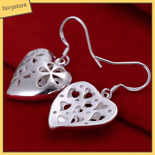 Bông Tai Mạ Bạc Hình Hoa / Bướm / Trái Tim Dễ Thương Thời Trang Cho Nữ