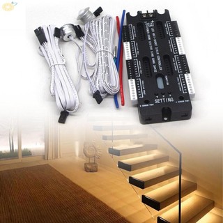 【VARSTR】LED Motion Sensor Controller for Staircase with 32 Channels Dimmer and Indoor PIR Night Light