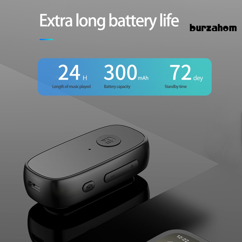 Thiết Bị Nhận Tín Hiệu Bluetooth 5.0 Có Kẹp Cổng AUX 3.5mm Hỗ Trợ Thẻ TF