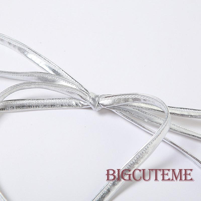 Áo Croptop Hai Dây Đính Kim Sa Lấp Lánh Thời Trang Mùa Hè Cho Nữ