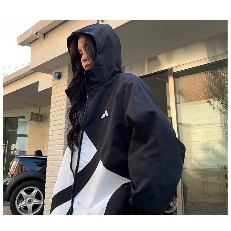 Áo Khoác Có Nón Thêu Họa Tiết Phong Cách Đường Phố Thời Trang Xuân Thu Mới Cho Nữ