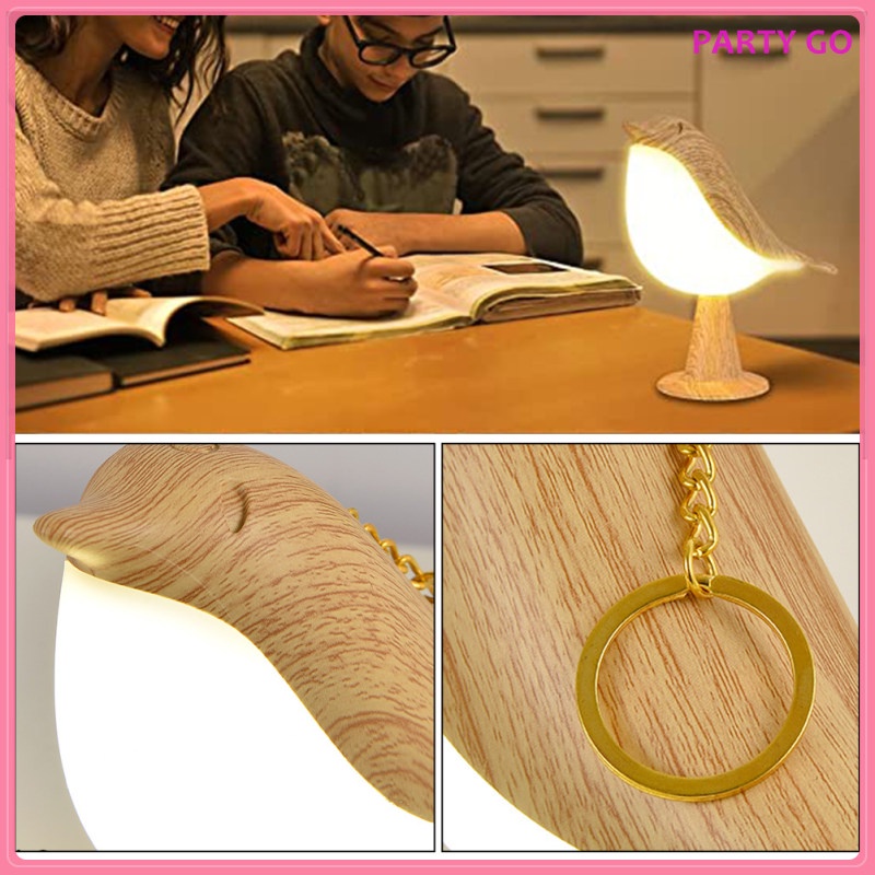 Đèn Ngủ Không Dây Bằng Gỗ Abs 21.5X15X6CM Có Thể Điều Chỉnh Độ Sáng