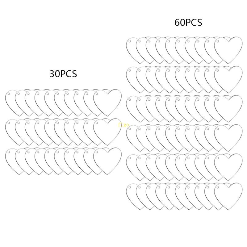 Flgo Móc Khóa Acrylic Rỗng Hình Trái Tim Có Móc Khóa