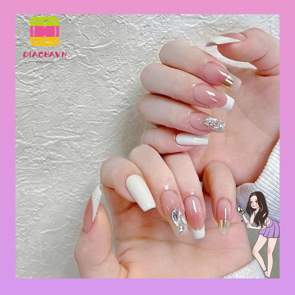 Bộ Móng Tay Giả Đầu Vuông Dạng Nhấn DIY