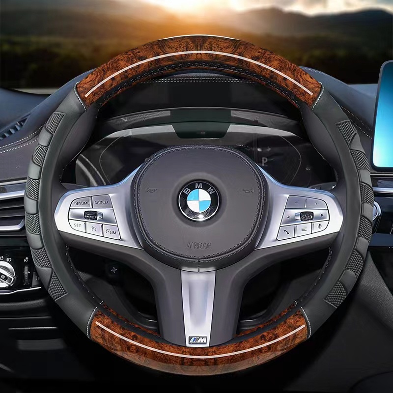 Vỏ Bọc Vô Lăng Họa Tiết Vân Gỗ Cho BMW X1 X2 X3 X4 E84 F84 F39 E83 F25 G01 F97 F26 G02 F98