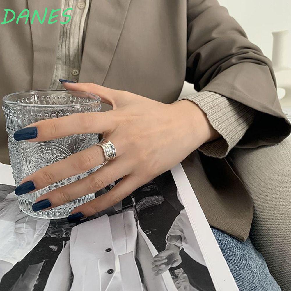 Nhẫn Hở Họa Tiết Kẻ Sọc Màu Xanh Lá Phong Cách Hàn Quốc Cổ Điển Thời Trang Cho Nữ