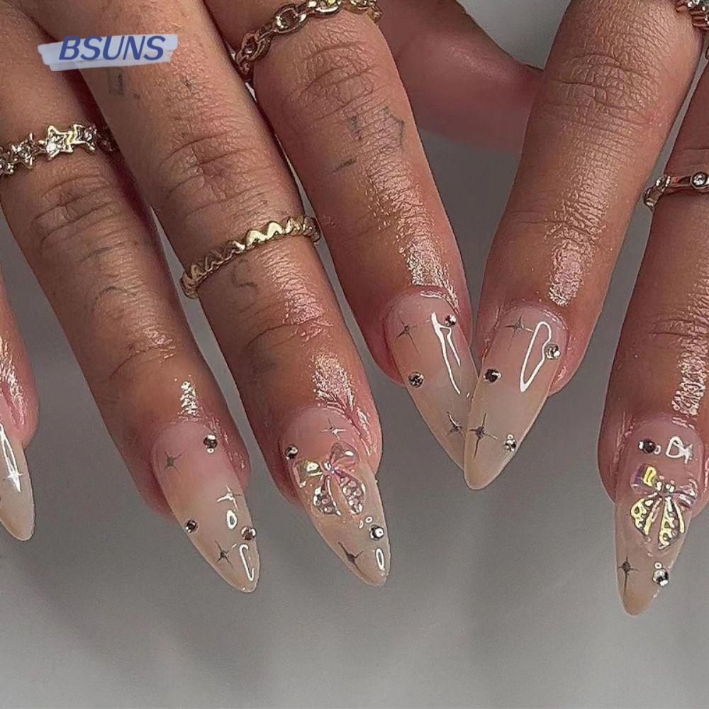 Set 24 Móng Tay Giả Dạng Nhấn Tiện Dụng