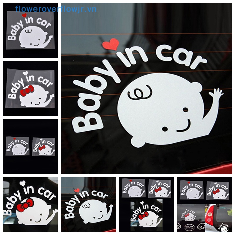 Sticker Phản Quang Baby In Car Dán Trang Trí Xe Hơi