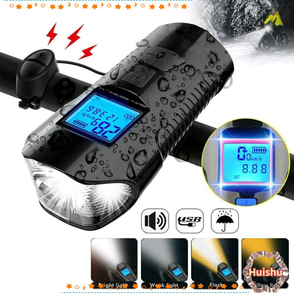 Đèn Pin Bóng LED USB Có Thể Sạc Lại Kèm Loa Tiện Dụng Cho Xe Đạp