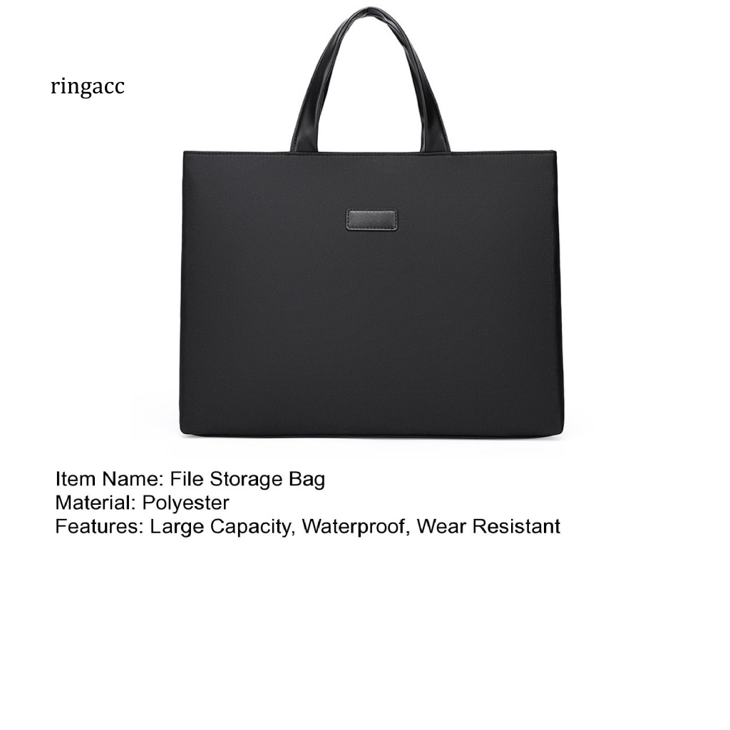 Túi Đựng Tài Liệu RGA Sức Chứa Lớn Chống Mài Mòn Chống Thấm Nước Có Khóa Kéo Màu Sắc Đơn Giản Cho Nam