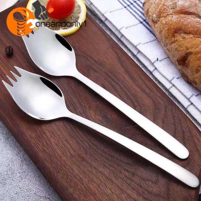 Bộ Muỗng Nĩa 2 Trong 1 Bằng Thép Không Gỉ Tiện Dụng Cho Nhà Bếp